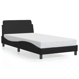 vidaXL Cadre de lit Dover noir 100x190 cm similicuir