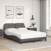 vidaXL Cadre de lit avec LED sans matelas Zadar gris 140x200 cm