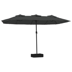 vidaXL Parasol &agrave; double t&ecirc;te anthracite 449x265 cm