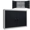 vidaXL Armoire &agrave; outils murale Style Industriel M&eacute;tal Gris et noir