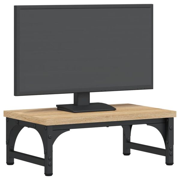 vidaXL Support de moniteur ch&ecirc;ne sonoma 37x23x14 cm bois d'ing&eacute;nierie