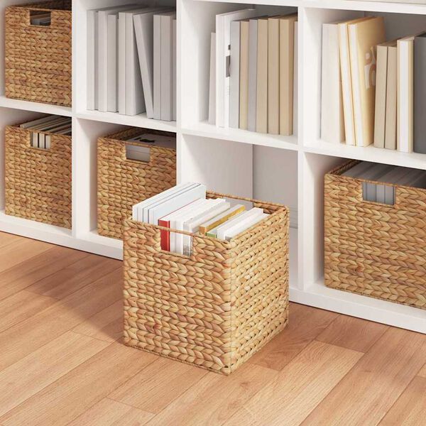 vidaXL Paniers de rangement 2 pcs Naturel 28 x 28 x 28 cm