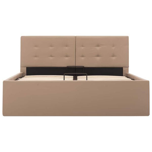 vidaXL Cadre de lit &agrave; rangement hydraulique sans matelas 120x200 cm