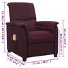 vidaXL Fauteuil &eacute;lectrique de massage Violet Tissu