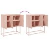 vidaXL Buffet haut rose 100,5x39x107 cm acier