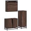 vidaXL Ensemble de meubles de salle de bain 3 pcs Ch&ecirc;ne marron