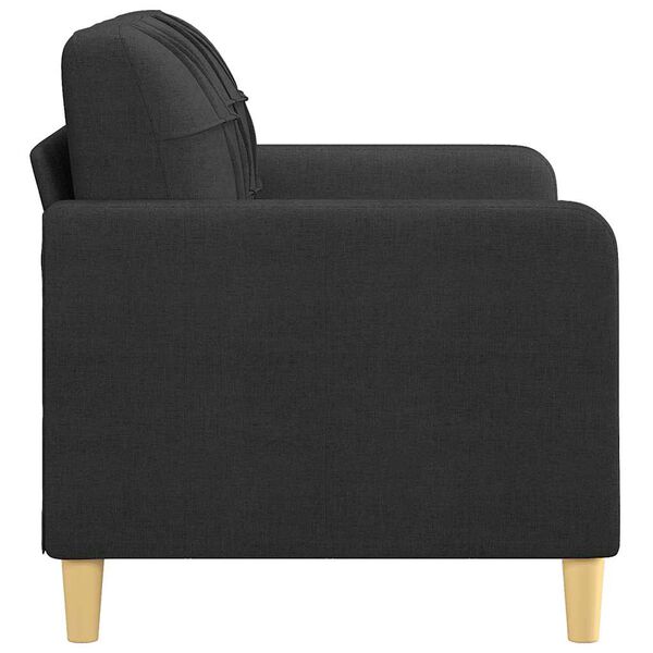 vidaXL Canap&eacute; &agrave; 2 places Noir 120 cm Tissu