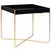 vidaXL Table d'appoint Noir et dor&eacute; 38x38x38,5 cm MDF