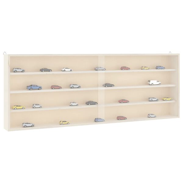 vidaXL Vitrine de collection en bois avec portes 100x8,5x37 cm