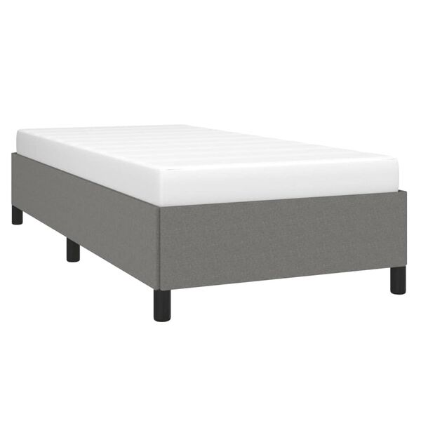 vidaXL Cadre de lit sans matelas gris foncé 100x200 cm tissu