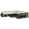 vidaXL Ensemble de canap&eacute; de jardin 12 pcs Noir et blanc cr&egrave;me