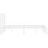 vidaXL Cadre de lit m&eacute;tal sans matelas et t&ecirc;te de lit blanc 140x200 cm