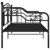 vidaXL Cadre de canap&eacute;-lit sans matelas noir m&eacute;tal 90x200 cm