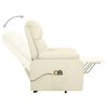 vidaXL Fauteuil de massage Cr&egrave;me Tissu