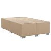 vidaXL Sommier &agrave; lattes de lit matelas cappuccino 120x190cm similicuir