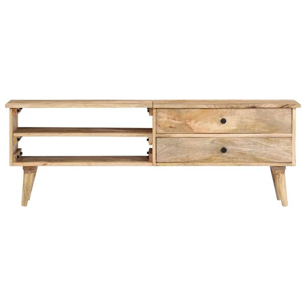 vidaXL Meuble TV 140x30x50 cm Bois de manguier massif