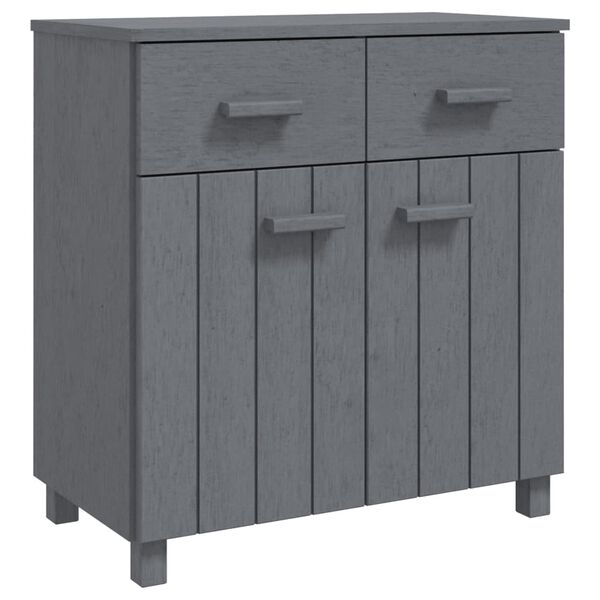 vidaXL Buffet HAMAR Gris foncé 79x40x80 cm Bois massif de pin