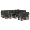 vidaXL Ensemble de canap&eacute; de jardin 12 pc Gris polyrotin