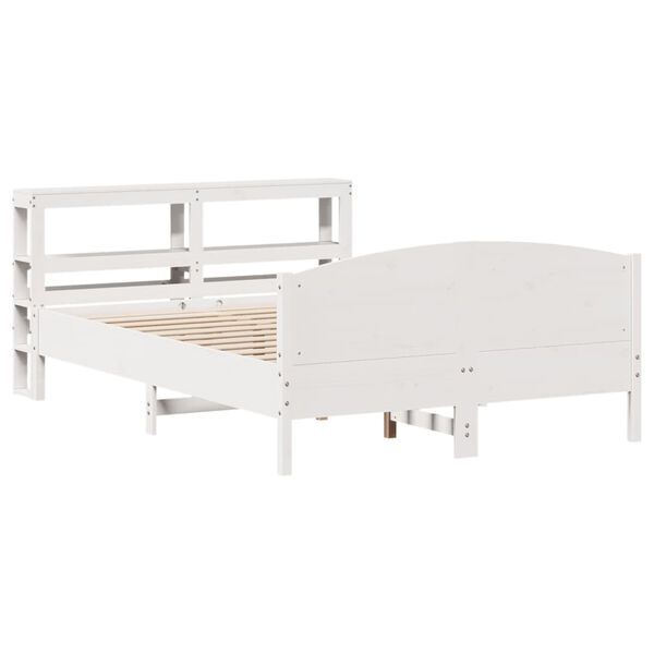 vidaXL Cadre de lit sans matelas blanc 120x190 cm bois de pin massif