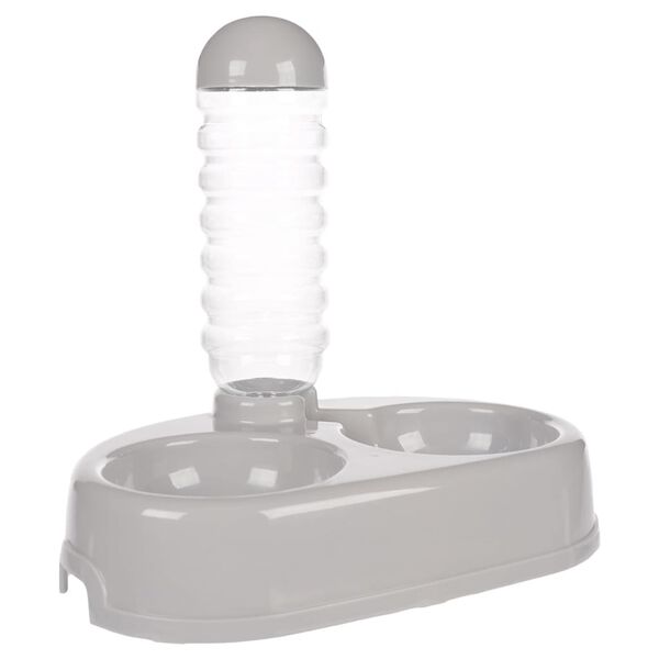 FLAMINGO Bol d'alimentation avec distributeur d'eau 850 ml Gris