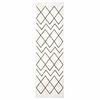 vidaXL Tapis de Cuisine Blanc 150 x 45 cm Velours