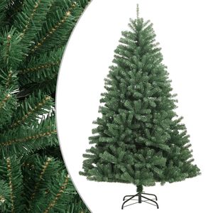 vidaXL Sapin de No&euml;l artificiel &agrave; charni&egrave;res avec support vert 150 cm