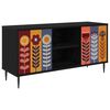 vidaXL Meuble TV ESSEN 102 x 33 x 51 cm Ch&ecirc;ne noir Bois d'ing&eacute;nierie