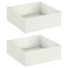 vidaXL Cache-pot de jardin 2 pc Blanc 60 x 60 x 20 cm