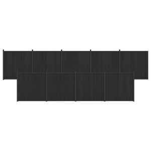 vidaXL Panneau de cl&ocirc;ture 9 pcs WPC et Aluminium Noir