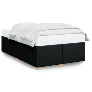 vidaXL Cadre de lit sans matelas noir 120x190 cm tissu
