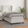 vidaXL Sommier &agrave; lattes de lit avec matelas Blanc 90x190 cm Similicuir