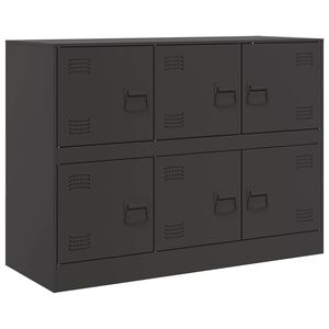 vidaXL Buffet noir 99x39x73 cm acier