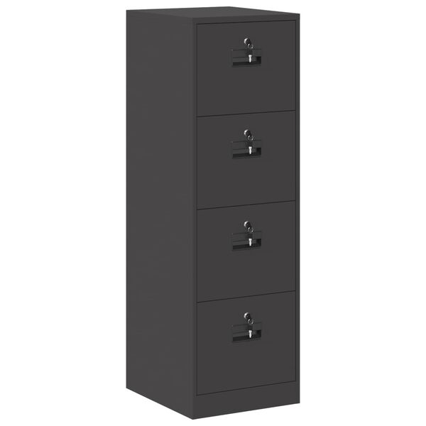 vidaXL Cabinet de Dossier avec tiroir 2 pcs Noir 44 x 50 x 106.5 cm
