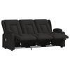 vidaXL Fauteuil de massage inclinable et porte-gobelets 3 places noir