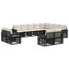 vidaXL Ensemble de canap&eacute; de jardin 12 pcs Noir et blanc cr&egrave;me