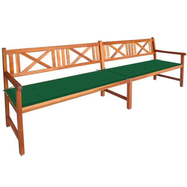 vidaXL Banc de jardin avec coussins 240 cm Bois solide d'acacia