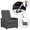 vidaXL Fauteuil de massage inclinable Gris clair Tissu