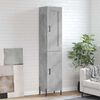 vidaXL Buffet haut Gris b&eacute;ton 34,5x34x180 cm Bois d'ing&eacute;nierie