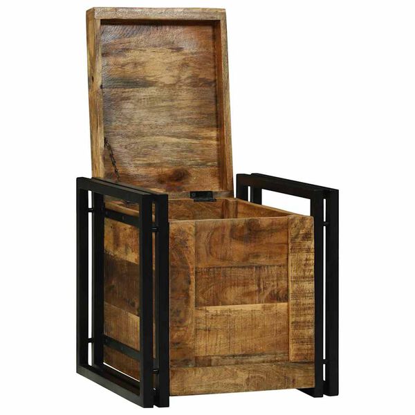 vidaXL Boîte de Rangement 40 x 40 x 40 cm bois de manguier massif