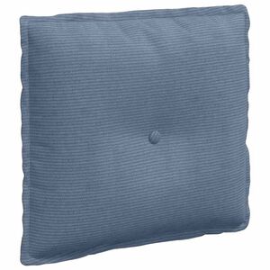 vidaXL Coussin de Dos Bleu 50 x 45 cm Tissu en velours c&ocirc;tel&eacute;