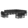 vidaXL Ensemble de canap&eacute;s d'ext&eacute;rieur 13 pcs Noir et Gris fonc&eacute;