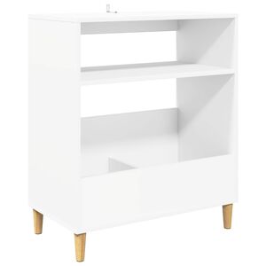vidaXL Support pour platine Blanc 71 x 39,5 x 83 cm Bois d'ing&eacute;nierie