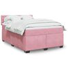 vidaXL Sommier &agrave; lattes de lit avec matelas Rose 140x190 cm Velours