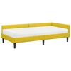 vidaXL Cadre de lit d'angle avec matelas Autre 2 pcs Jaune Velours