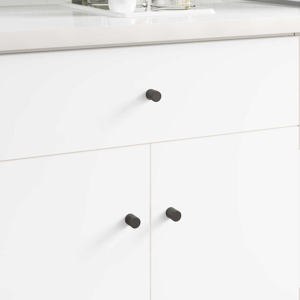 vidaXL Bouton de cabinet 12 pcs Noir 18 x 23 mm Fer