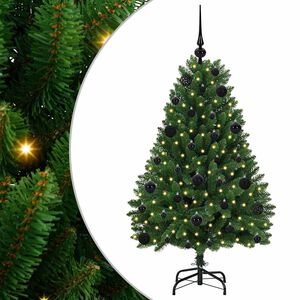 vidaXL Sapin de No&euml;l artificiel avec 150 LED Vert 120 cm PVC et m&eacute;tal