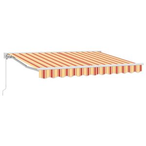 vidaXL Auvent R&eacute;tractable Multicolore 350 x 200 cm Aluminium et Tissu