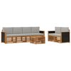 vidaXL Ensemble de canap&eacute;s d'ext&eacute;rieur 7 pc Naturel et gris clair