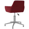 vidaXL Chaise pivotante de bureau Rouge bordeaux Velours