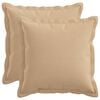 vidaXL Coussin avec oreiller HOUTEN 2 pi&egrave;ces Cr&egrave;me Lin synth&eacute;tique